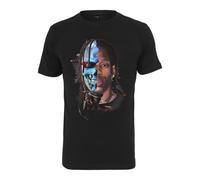Mister Tee Half Cara Camiseta Afro-Cyborg Rastas Nueva Black Robot Machine