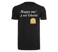 Mister Tee Happy Me I See Ghosts tee, Camiseta Hombre, Black, M