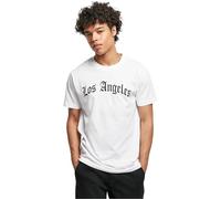 Mister Tee Herren Camiseta Los Angeles Wording tee Blanco L