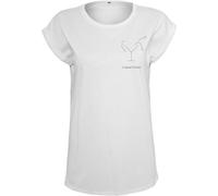 Mister Tee Ladies Ladies Cocktail O'Clock Tee Camiseta Cuello Redondo White S
