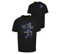 Mister tee Le Papillon - Camiseta Extragrande para Hombre, Negro, XXL Grande Alto