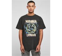 Mister Tee Litio Extra Grande Camiseta Nirvana Smiley Cuello Redondo Manga Corta