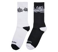 Mister Tee Major City 040 Calcetines 2-Pack Skyline 35- 50 Hamburgo Ciudad Party