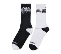 Mister Tee Major City 069 Calcetines 2-Pack 35-50 Patrón Frankfurt Ciudad
