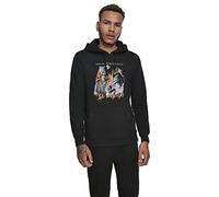 Mister Tee MERCHCODE Biggie Flames - Sudadera con Capucha para Hombre, Hombre, Sudadera con Capucha, MC308, Negro, Extra-Small