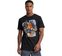 Mister Tee Camiseta gris / naranja / negro / blanco, Talla XL
