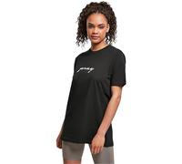 Mister Tee Mt1918-ladies Pray Emb tee Camiseta, Negro, XS Mujeres