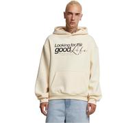 Mister Tee MT3418-For The Good Fluffy Hoody Hooded Sweatshirt, Whitesand, M Men's