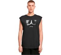 Mister Tee Camiseta 'Pray' gris / negro / blanco, Talla M