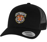 Mister Tee Mt3759-detroit Tiger Head Patch 5-Panel Retro Trucker Cap Gorra de béisbol, Negro, Talla única Hombres