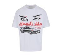 Mister Tee Mt3849-king of The Race Oversize tee Camiseta, Blanco, S Hombres