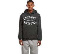 Mister tee Mt3957-let's Get Physical Fluffy Hoody Sudadera con Capucha, Charcoal, XS para Hombre