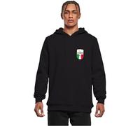 Mister tee Mt3986-azurro Italia Hoody Sudadera con Capucha, Negro, 4XL para Hombre