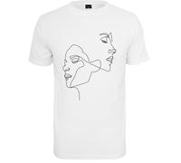 Mister Tee Mujer One Line Tee T-Shirt Superior Camiseta Negro Blanco Impresión