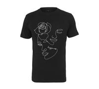 Mister Tee Mujeres One Line Rosa Camiseta Mujer Tipo Felicidad Mujer Black Nueva