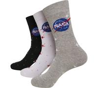 Mister Tee Nasa Insignia Calcetines 3-Pack Espacio Astronauta 3er Unisex 35-50