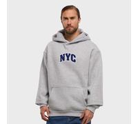 mister tee NYC College Letters Fluffy Hoody gris XS