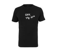Mister Tee Off The Rip Tee Camiseta Oberteil Shirt Schriftzug Print Negro Básico