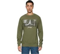 Mister Tee Pray Crewneck Sudadera, Olive, XL para Hombre