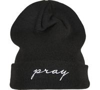 Mister Tee Pray Embroidery Beanie Negro/Negroite Einheitsgröße
