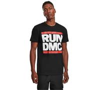 Mister Tee Run DMC Logo tee Camisetas, Negro, XL para Hombre