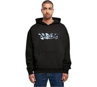 Mister Tee MT3003-Cagedchrome Ultra Heavy Oversize Hoodie Hooded Sweatshirt, Black, XXL Men's