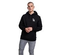 Mister Tee Sudadera con Capucha LA de Manga Larga, Estampación Delantera y Trasera, Bolsillo Delantero, Moda Urbana, Negro, Tallas XS - XXL