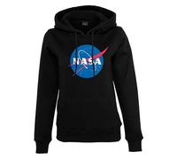 Mister Tee Sudadera con Capucha para Mujer NASA Insignia, Negro, S