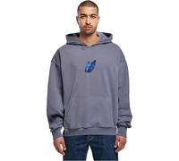 Mister Tee Le Papillon Heavy Oversize-Sudadera con Capucha, Color Azul Vintage, L para Hombre