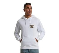 Mister Tee Sudadera con Capucha Vintage con diseño de ballín, Blanco con Detalle Gris, XS para Hombre