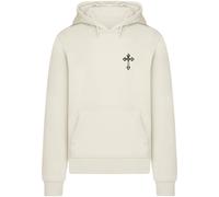 Mister Tee Sudadera con capucha Holy Cross – Cruz y ángel, mezcla algodón/poliéster, S beige