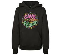 Mister Tee Sudadera infantil Save And Love Hoody negra 110/116