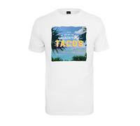 Mister Tee Tacos Camiseta Superior Verano Playa Palmas Blanca Algodón Hombres
