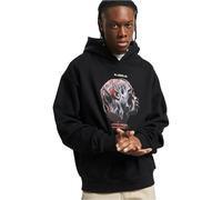 Mister tee Upscale Flying High Heavy Oversize - Sudadera con Capucha para Hombre con Estampado Frontal, Corte Grande, Negro, M