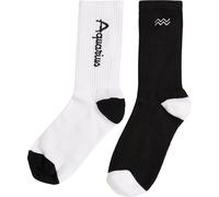 Mister Tee Zodiac Socks 2-Pack Black/White Aquarius EUR 40