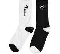 Mister Tee Zodiac Socks 2-Pack Black/White Taurus EUR 44