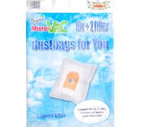 Mister Vac MV 609 - Juego de bolsas de tela con capa quíntuple, 20 bolsas y 4 filtros, similares a Swirl S70