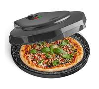 MisterChef Pizza Maker - Platos de cerámica de 1450 W, 30 cm, 2,3 metal, libro de recetas gratis, color negro