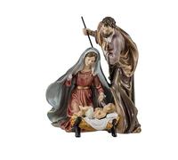 Misterio Clasico de 1 Pieza Sagrada Familia de Resina Pintado a Mano 17x20 cm