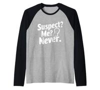 Misterio De Asesinato Cena Outfit Fiesta Detective Misterio Camiseta Manga Raglan