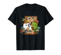 Misterio de Detective Acogedor Fantasma y Cactus Kawaii Camiseta