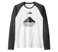 Misterio de Las pirámides OVNI Anunnaki Camiseta Manga Raglan