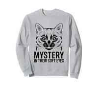 Misterio en sus ojos suaves Amante de los gatos Felino Mascota Miau Sudadera