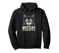 Misterio en sus ojos suaves Amante de los gatos Felino Mascota Miau Sudadera con Capucha