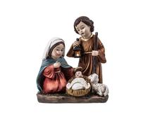 Misterio Infantil Nacimiento Figura Navidad 12 cm. Niño Jesús Virgen María San José Oveja Resina