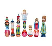 Misterio Moderno Colorido de 7 Piezas Grandes de Resina Pintada a Mano 37 cm