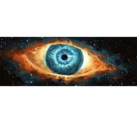 Misterioso Pintar por Numeros Adultos 25x75 cm, DIY Ojo Pintar por Números Niños, Pintura por Numeros Kit Manualidades con Pigmento Acrílico y Pinceles, Decoración de Pared Hogar (Sin Marco) -H674