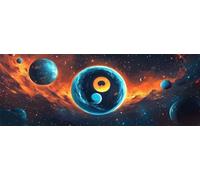 Misterioso Pintar por Numeros Adultos 55x165 cm, DIY Universo Pintar por Números Niños, Pintura por Numeros Kit Manualidades con Pigmento Acrílico y Pinceles, Decoración de Pared (Sin Marco) -H827