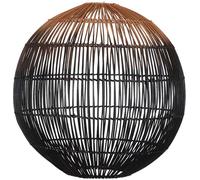 MISTERWILS Pantalla lámpara de ratán - negro - 50x50x50