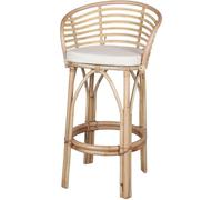 MISTERWILS Taburete alto de bambú y ratán confort - natural - 101x52x46
